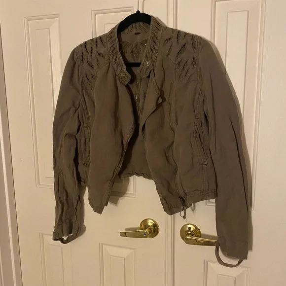 Free People Green Jacket - Picture 2 of 6